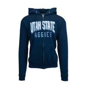 utah state aggies zip up hoodie navy